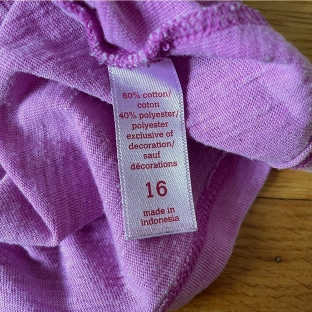 4/$25 Justice purple v neck t-shirt short sleeve girls size 16 - Picture 10 of 10